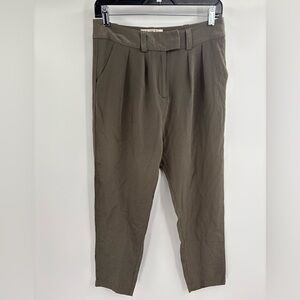 Stone cold fox trousers 100% silk green harem cropped work pants size xs/small
